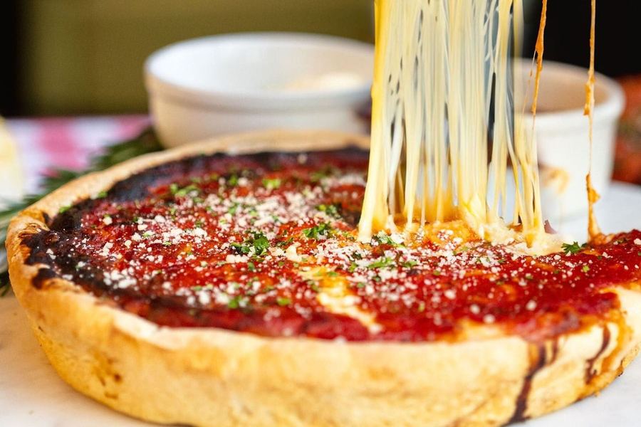 Deep-Dish Pizza in Chicago
