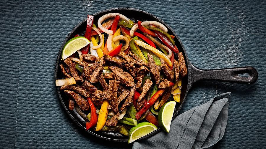 Sizzling fajitas in Houston